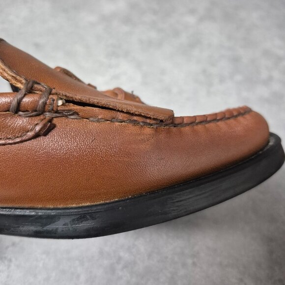 7 Bass Weejuns Marietta ll Brown Leather Tassel Kiltie Loafers - Picture 10 of 13